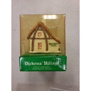 Dickens Village Ba Hey Bree Farm Lite-Up Ornament Handpainted Bisque House Decor